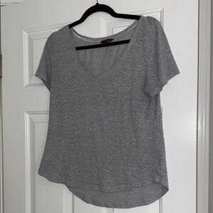 The Limited Heather Gray V-Neck Tee